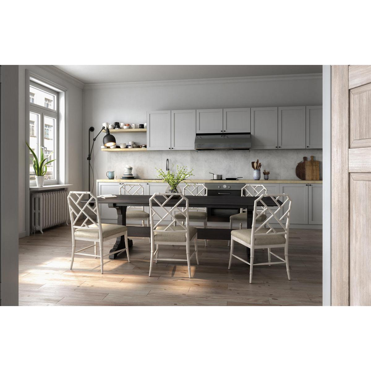 Dark European Ash Trestle End Dining Table For Sale 4