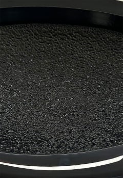 Dark Finishing Contemporary Coffee Table with Glass Top