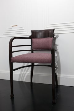 Dark Finishing Neoclassical Style Desk Armchair Fabric Upholstered