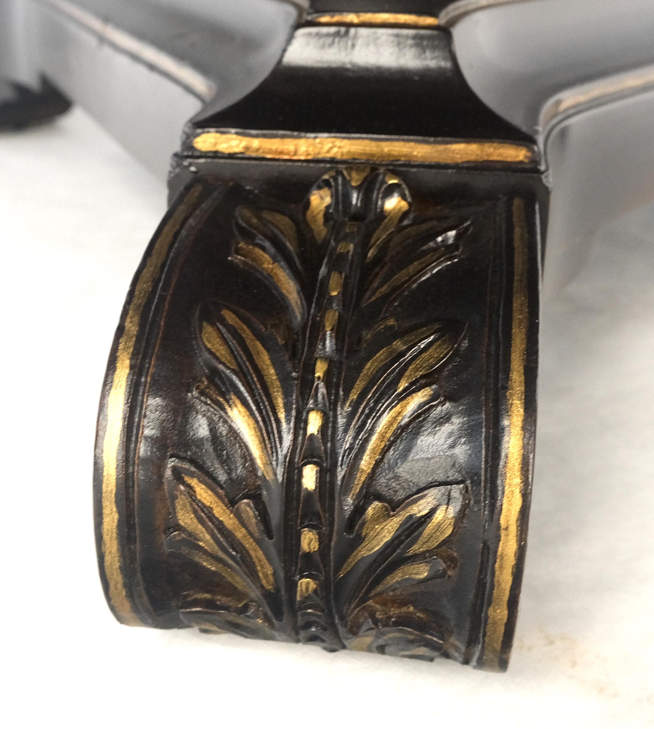 Table de salle à manger ovale à double piédestal tripode en noyer flammé foncé, 3 abattants MINT ! en vente 2