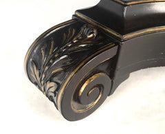 Dark Flame Walnut Banded Double Tripod Pedestal Oval Dining Table 3 Leaves MINT!