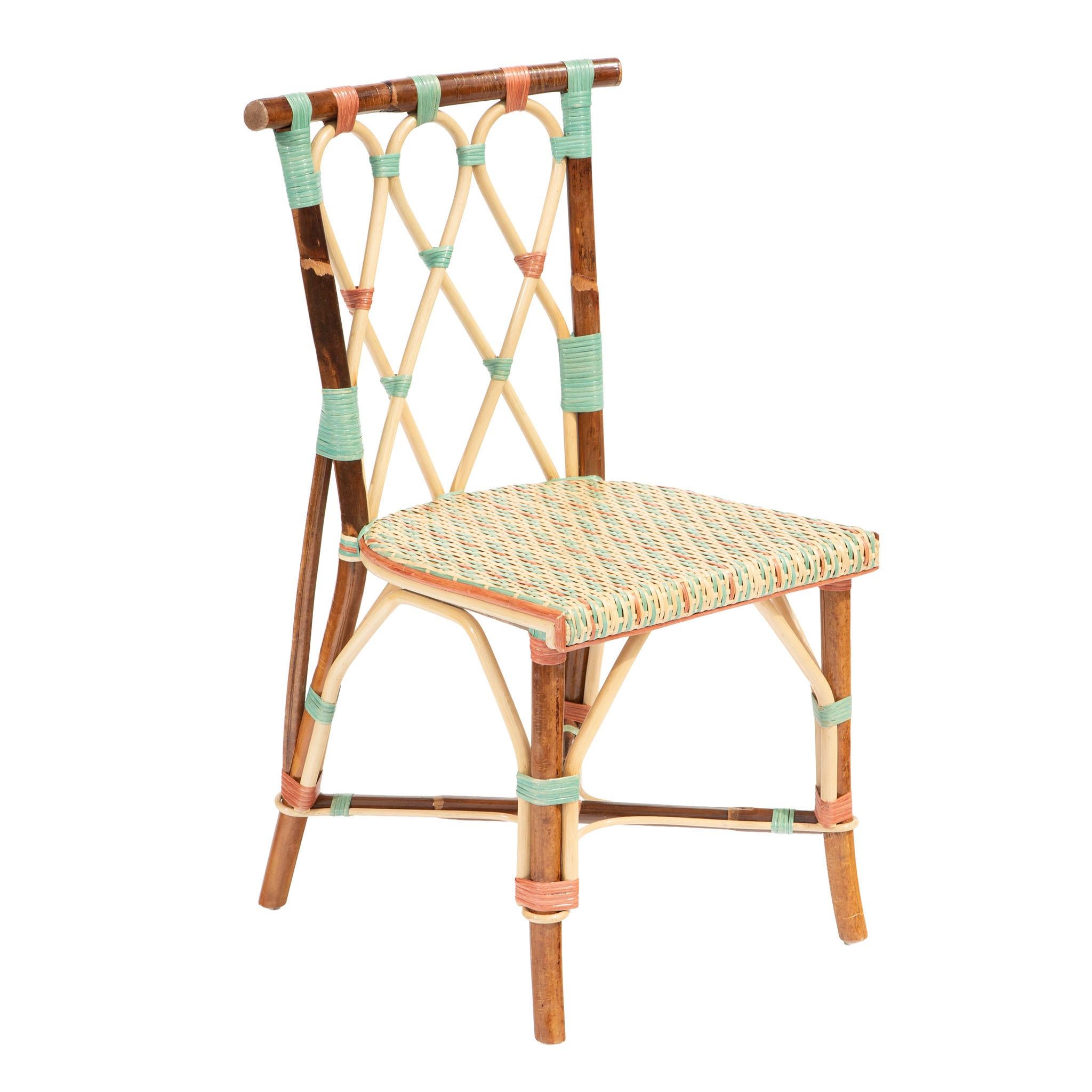 Creel and Gow Juliette Rattan Chair: Measures: 19