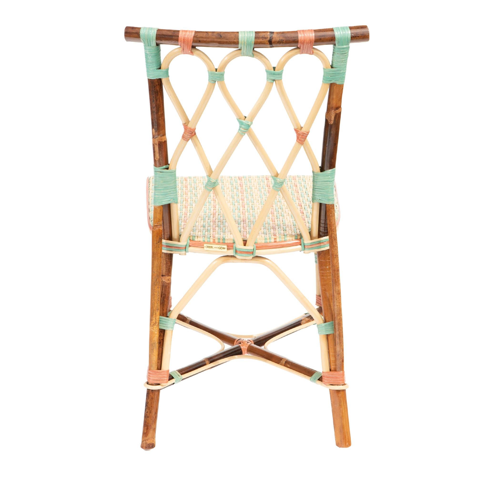 Dark Frame Juliette Rattan Chair by Creel and Gow In New Condition For Sale In New York, NY