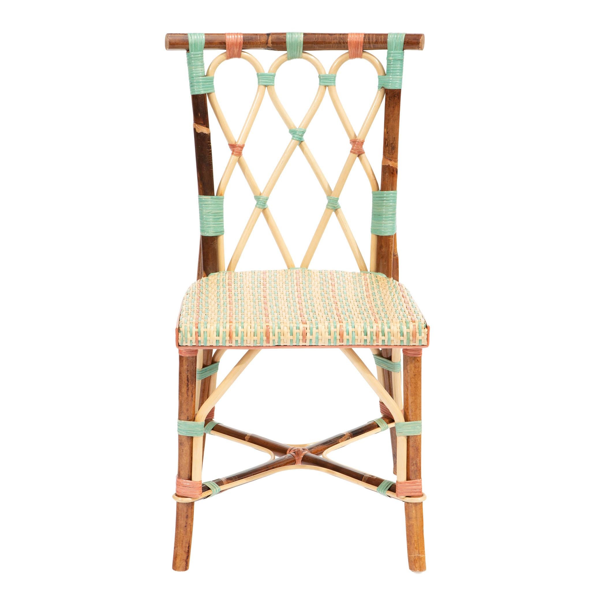 Dark Frame Juliette Rattan Chair by Creel and Gow For Sale 1