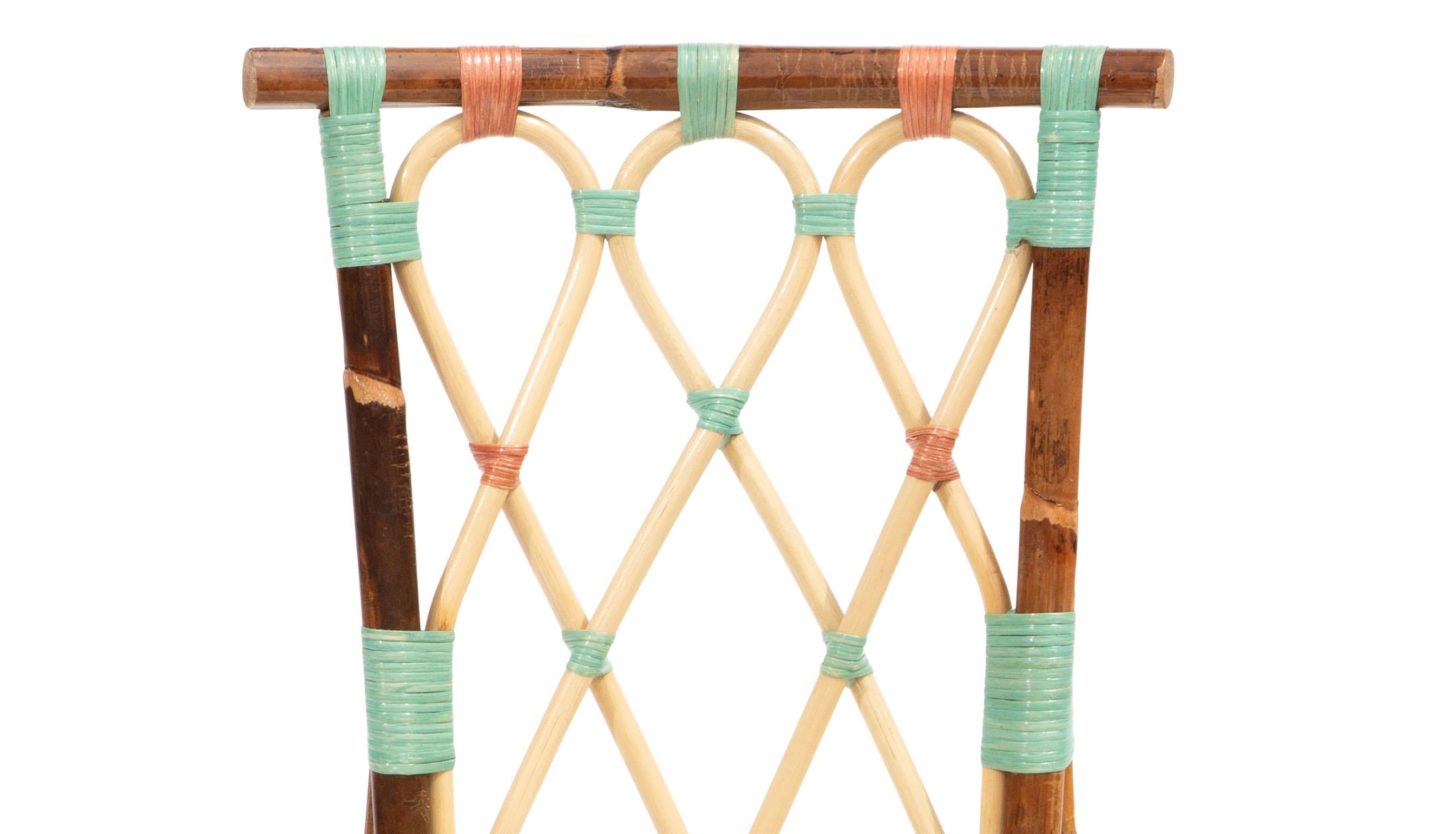 Dark Frame Juliette Rattan Chair by Creel and Gow For Sale 2