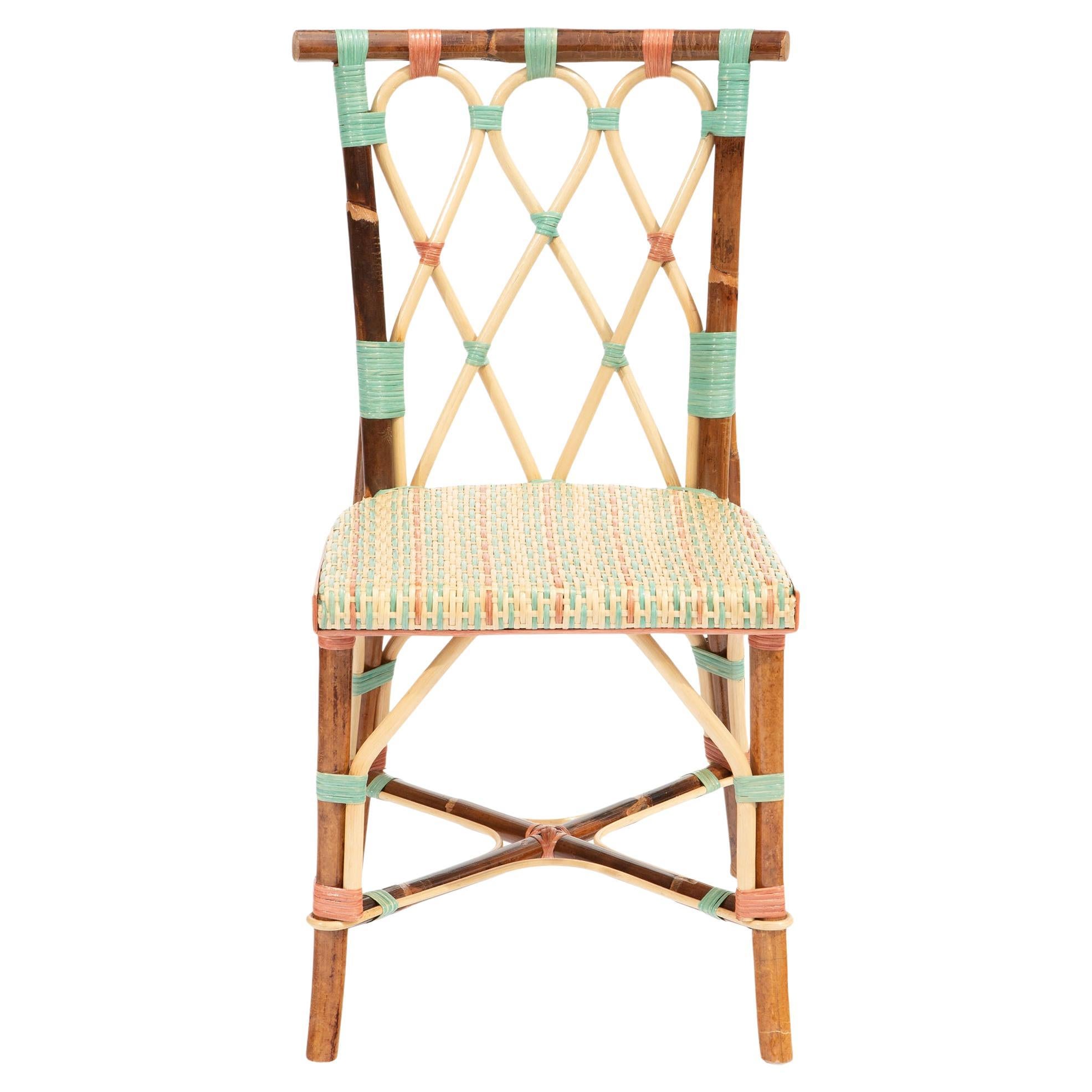 Dark Frame Juliette Rattan Chair by Creel and Gow