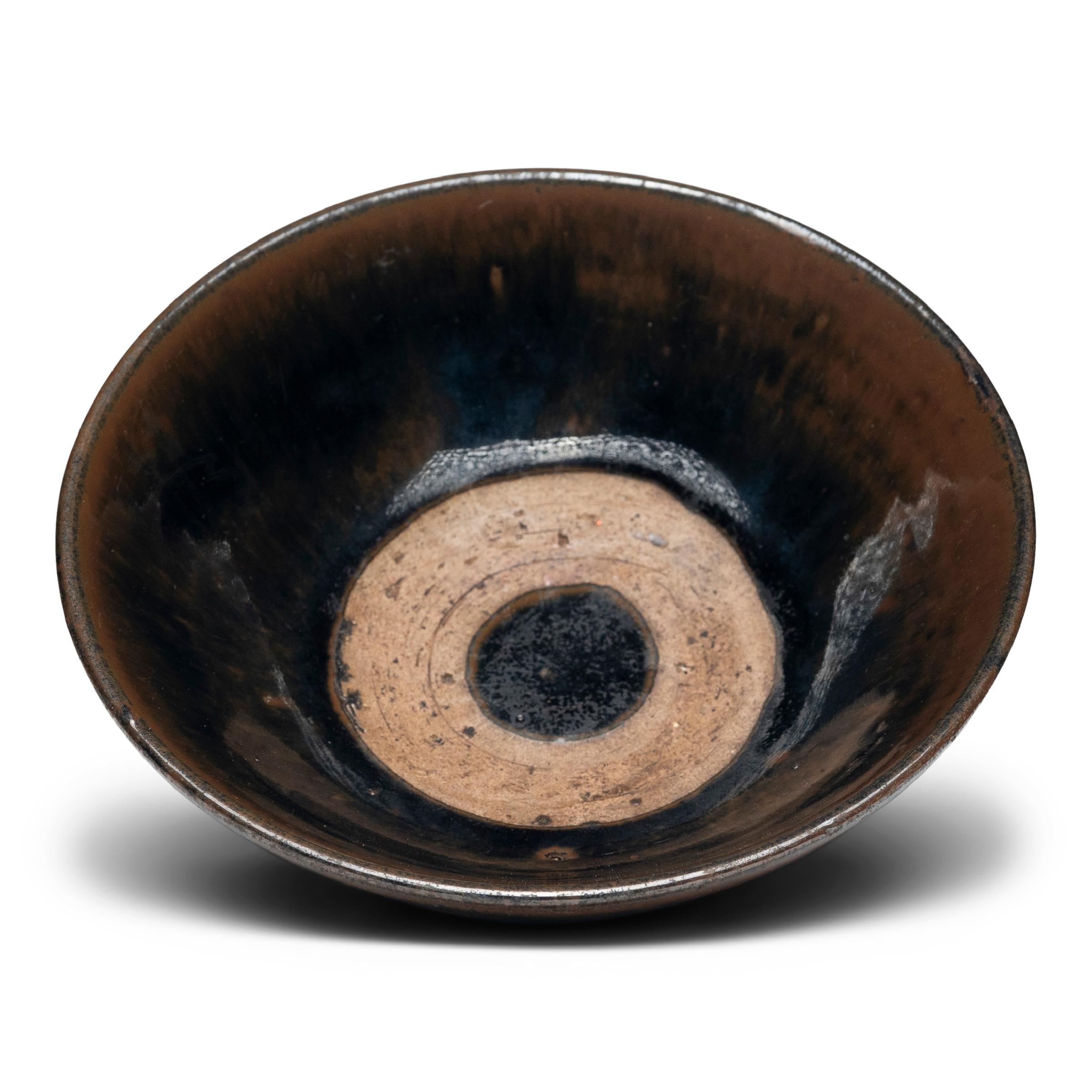 Qing Dark Glazed Chinese Rice Bowl, c. 1850