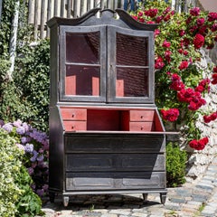 Dark Gray Baroque Secretary, 18th Century