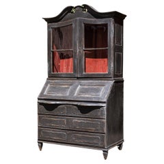 Dark Gray Baroque Secretary, 18th Century