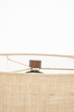 Dark Gray Ceramic Cylinder Shape Lamp