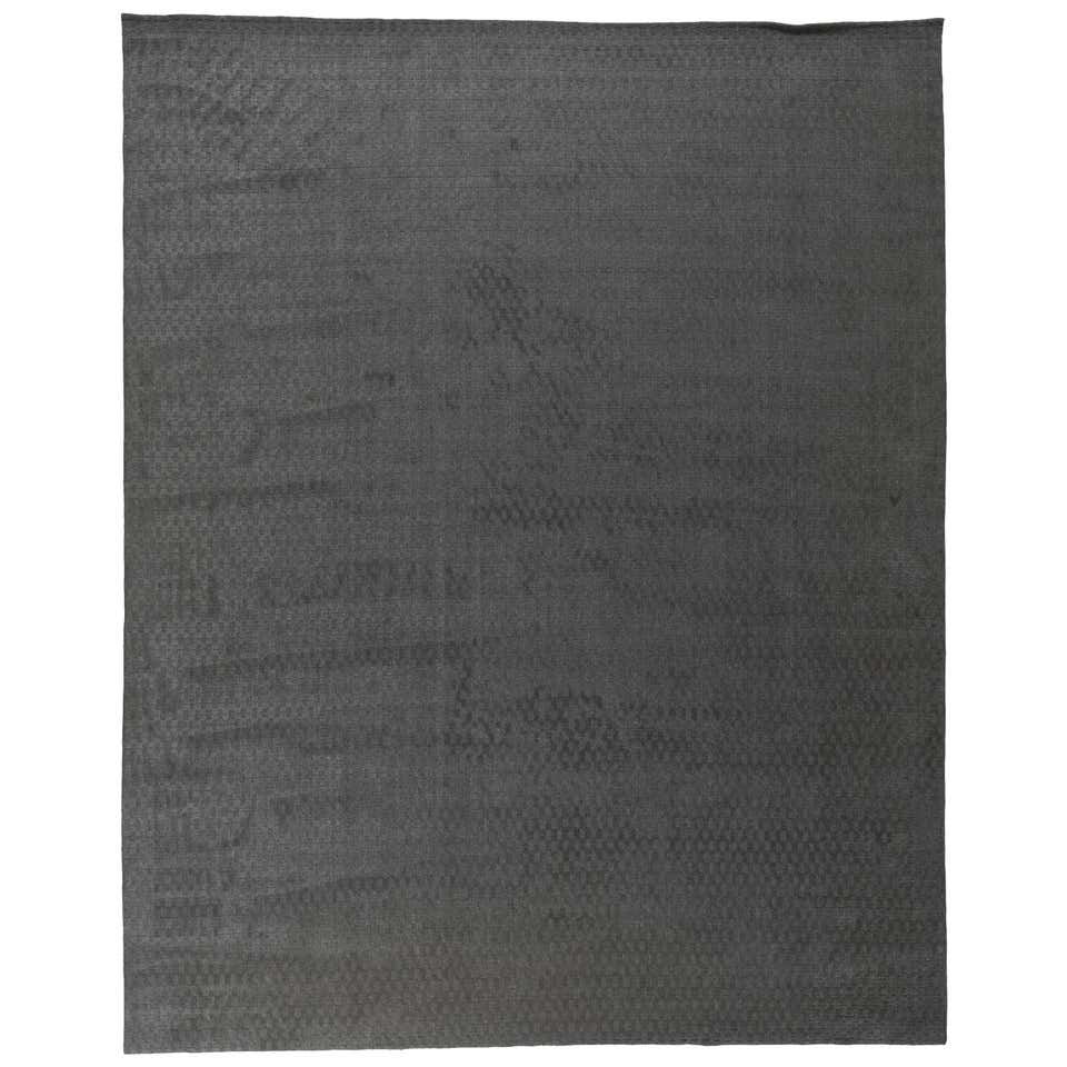 Dark Gray Loop Cut Rug For Sale at 1stDibs