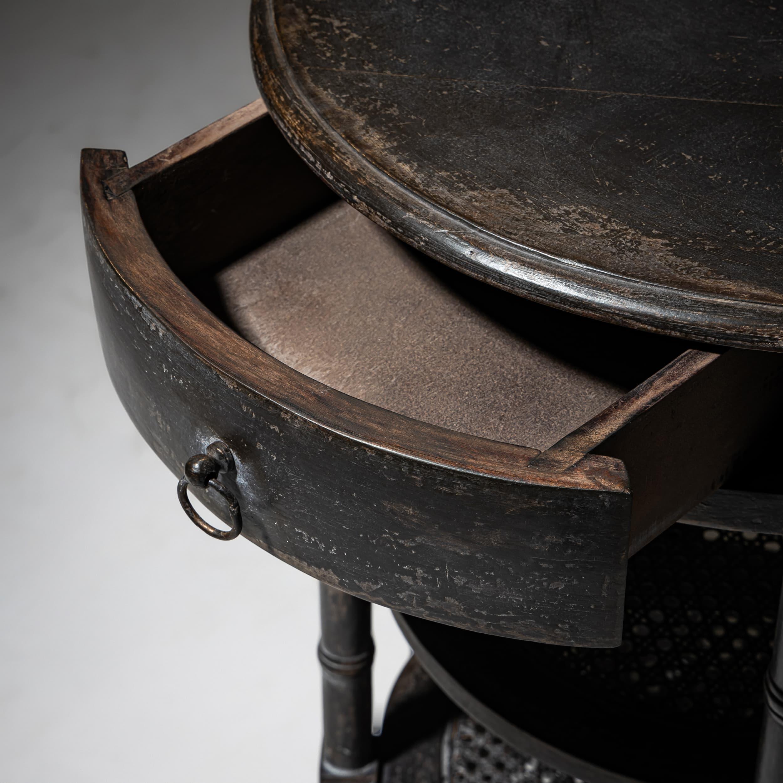 European Dark Gray Louis XVI Style Side Table For Sale