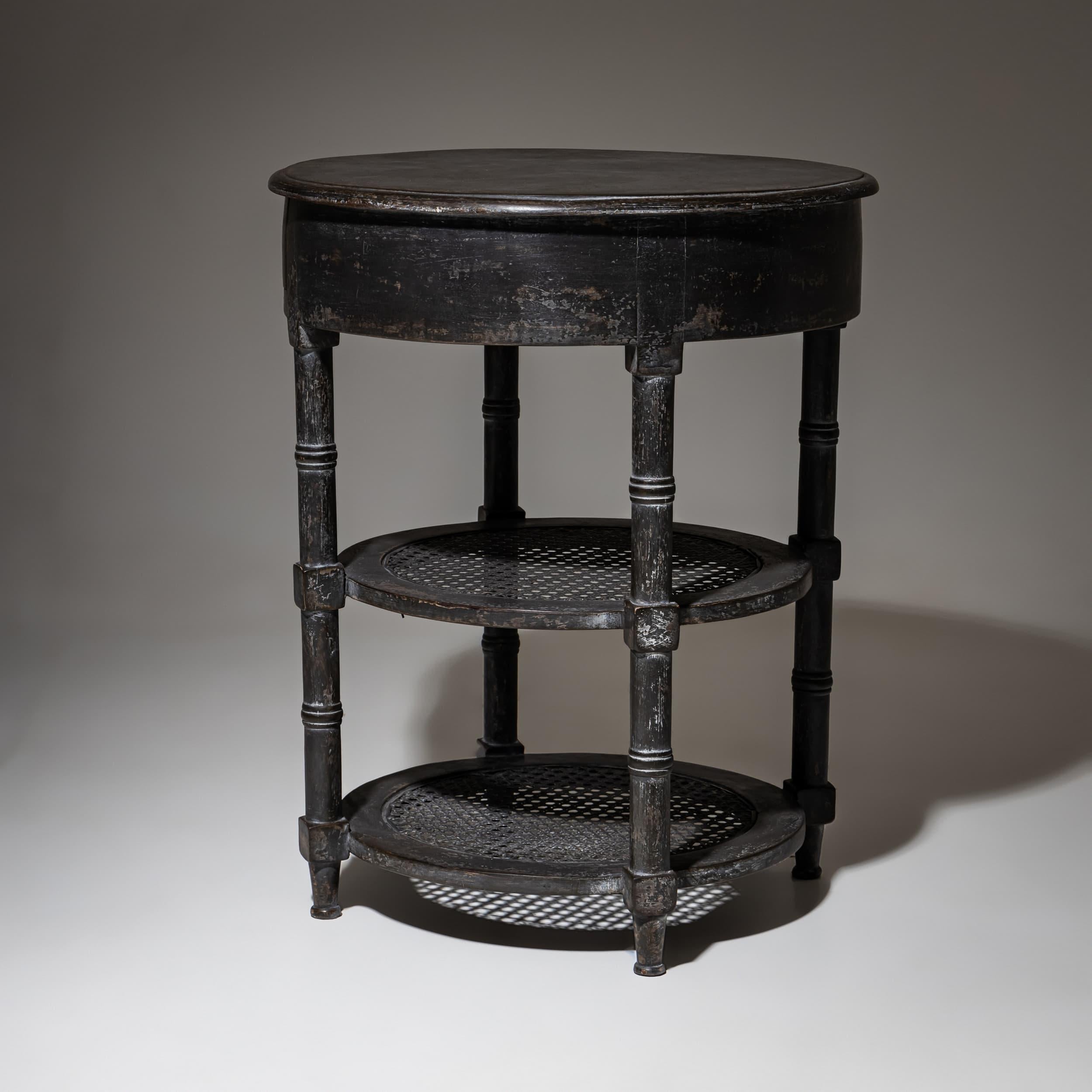 Dark Gray Louis XVI Style Side Table For Sale 2