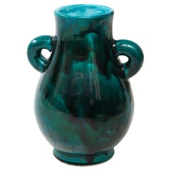 Vintage Dark Green Accolay Vase