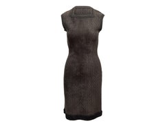 Dark Green Alaia Sleeveless Knit Dress Size FR 40