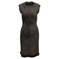 Dark Green Alaia Sleeveless Knit Dress Size FR 40