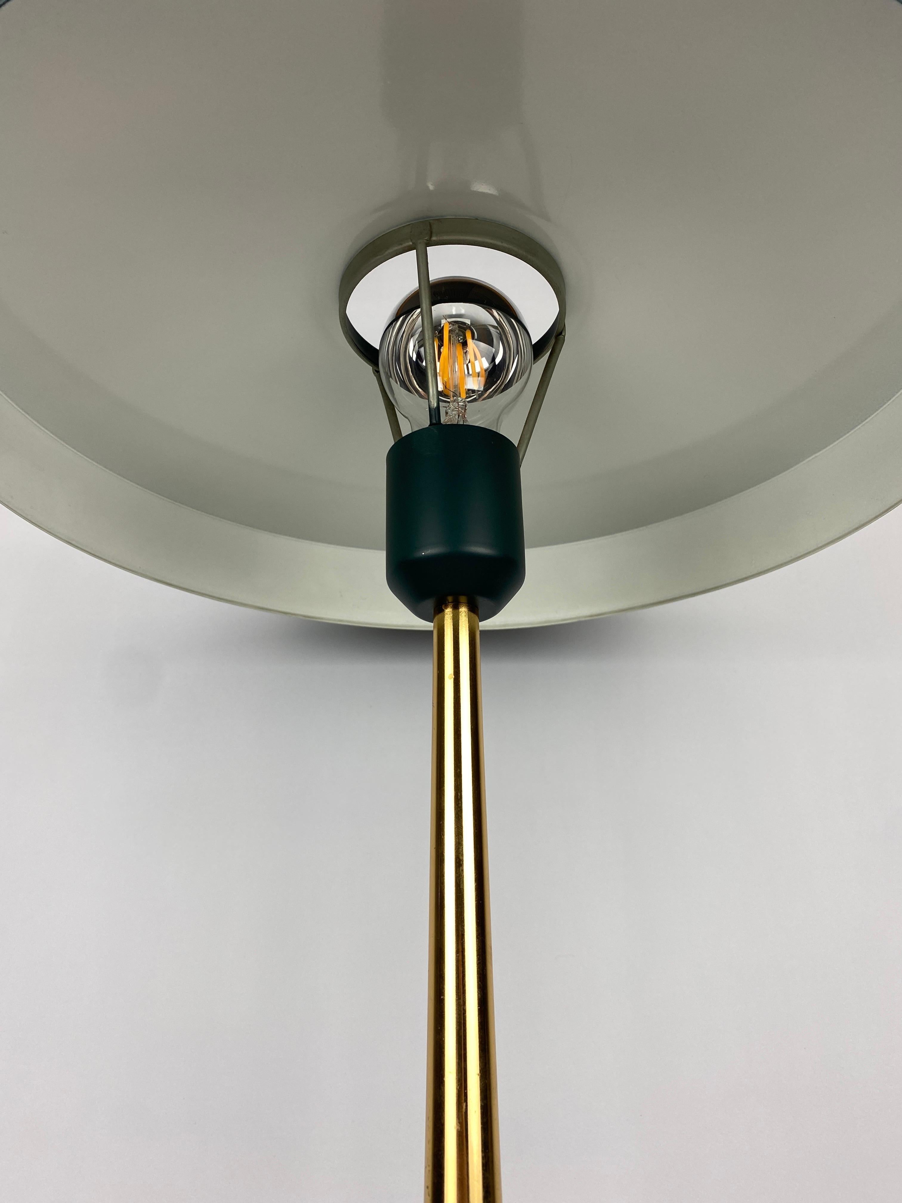Dark Green and Gold Table Lamp Timor 69 by Louis Kalff for Philips 1