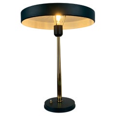 Dark Green and Gold Table Lamp Timor 69 by Louis Kalff for Philips