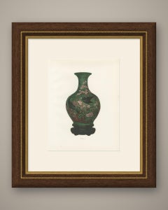 Dark Green Bulbous Vase with Two Drongos in Relief, Ming, Plate 1911