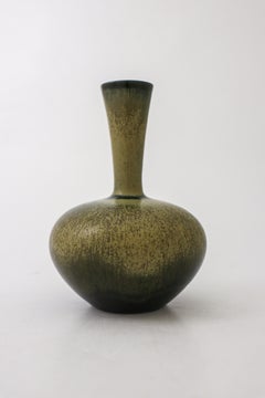 Dark Green Ceramic Vase, Sven Wejsfelt, Gustavsberg 1986, Vintage