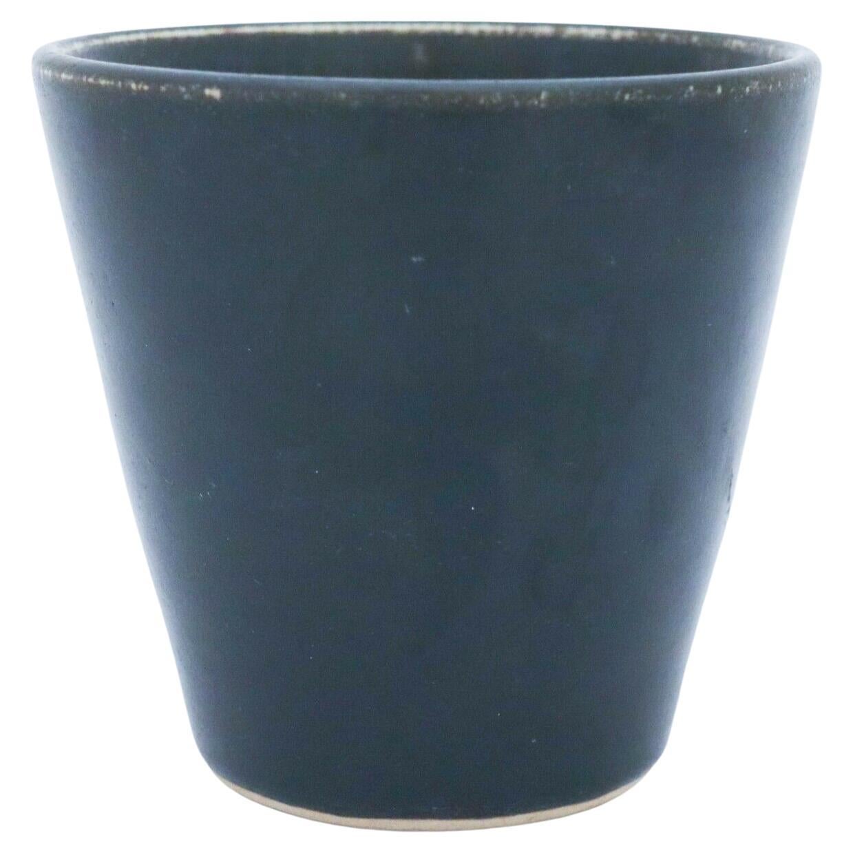 Dark Green cone-shaped Unique Vase, Carl-Harry Stålhane, Rörstrand, 1961 Vintage For Sale