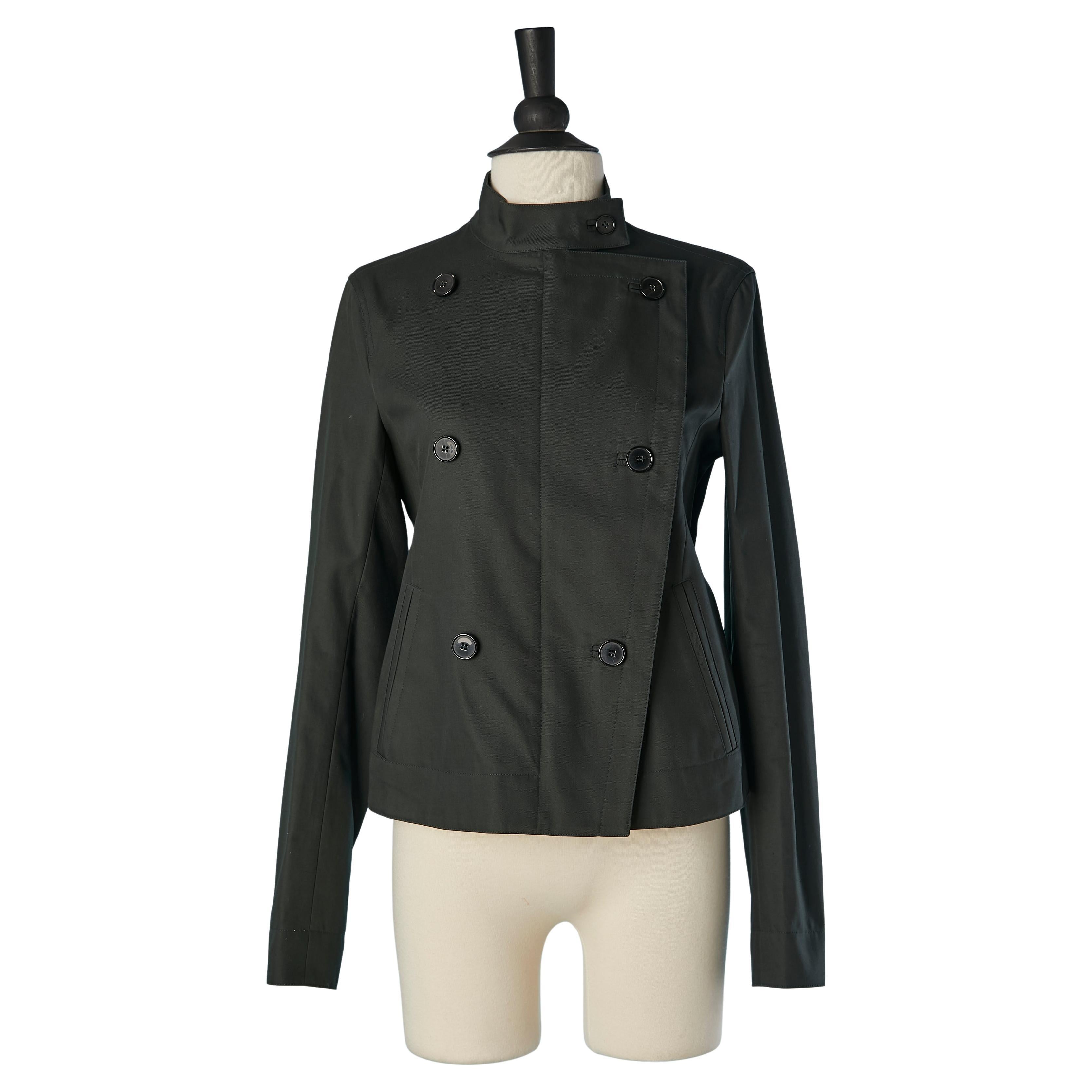 Dark green cotton double-breasted jacket CHRISTIAN DIOR