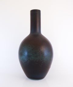 Dark Green Floor Vase Carl-Harry Stålhane, Rörstrand - Mid 20th Century