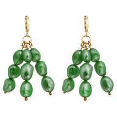 Boucles d'oreilles en perles d'eau douce Greene & Greene  par Ifemi Jewels