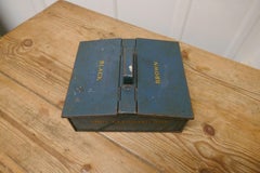 Dark Green Garrison Shoe Cleaning Tin, Industrial Style, Tin, 1930