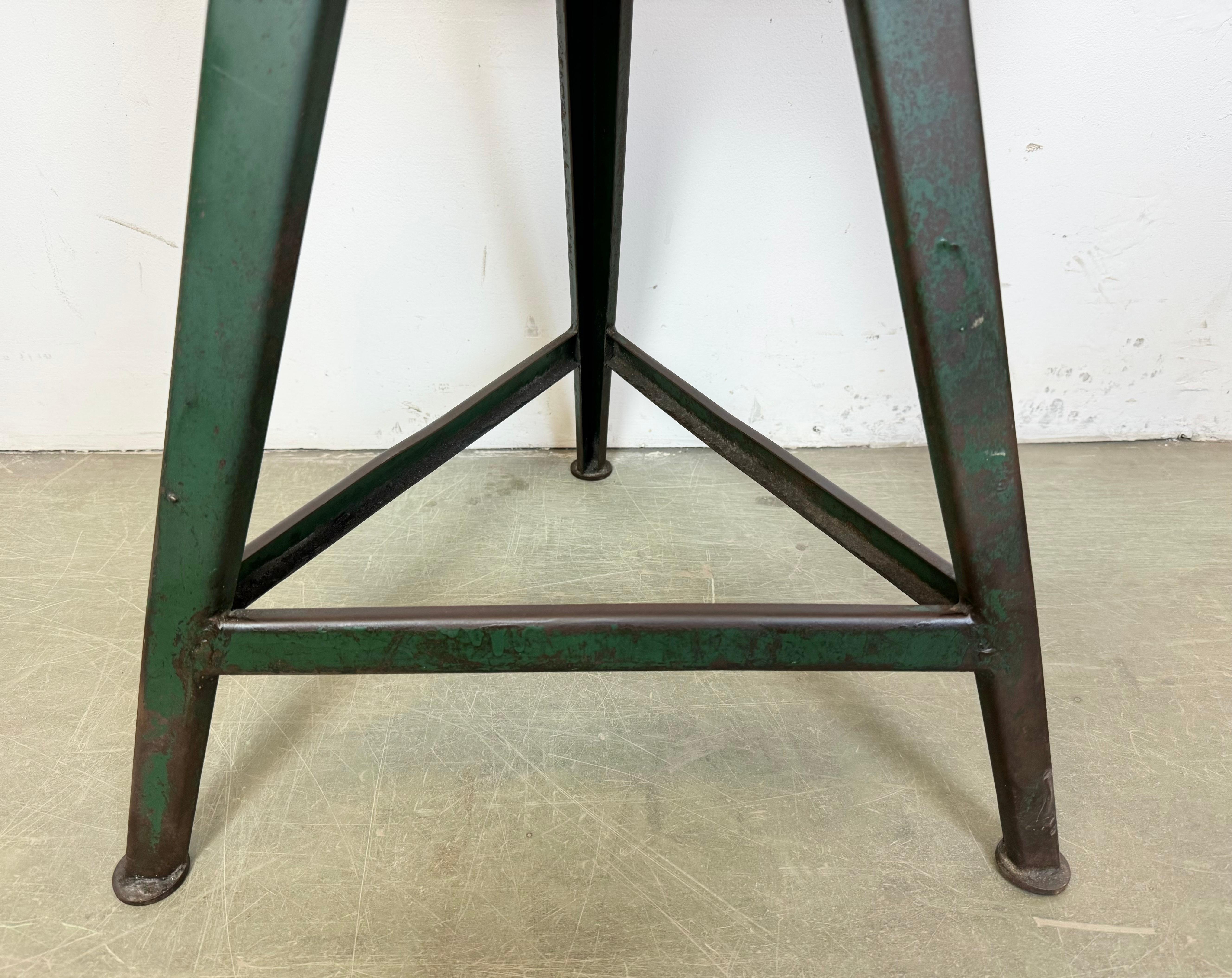Dark Green Industrial Workshop Stool, 1960s For Sale 3