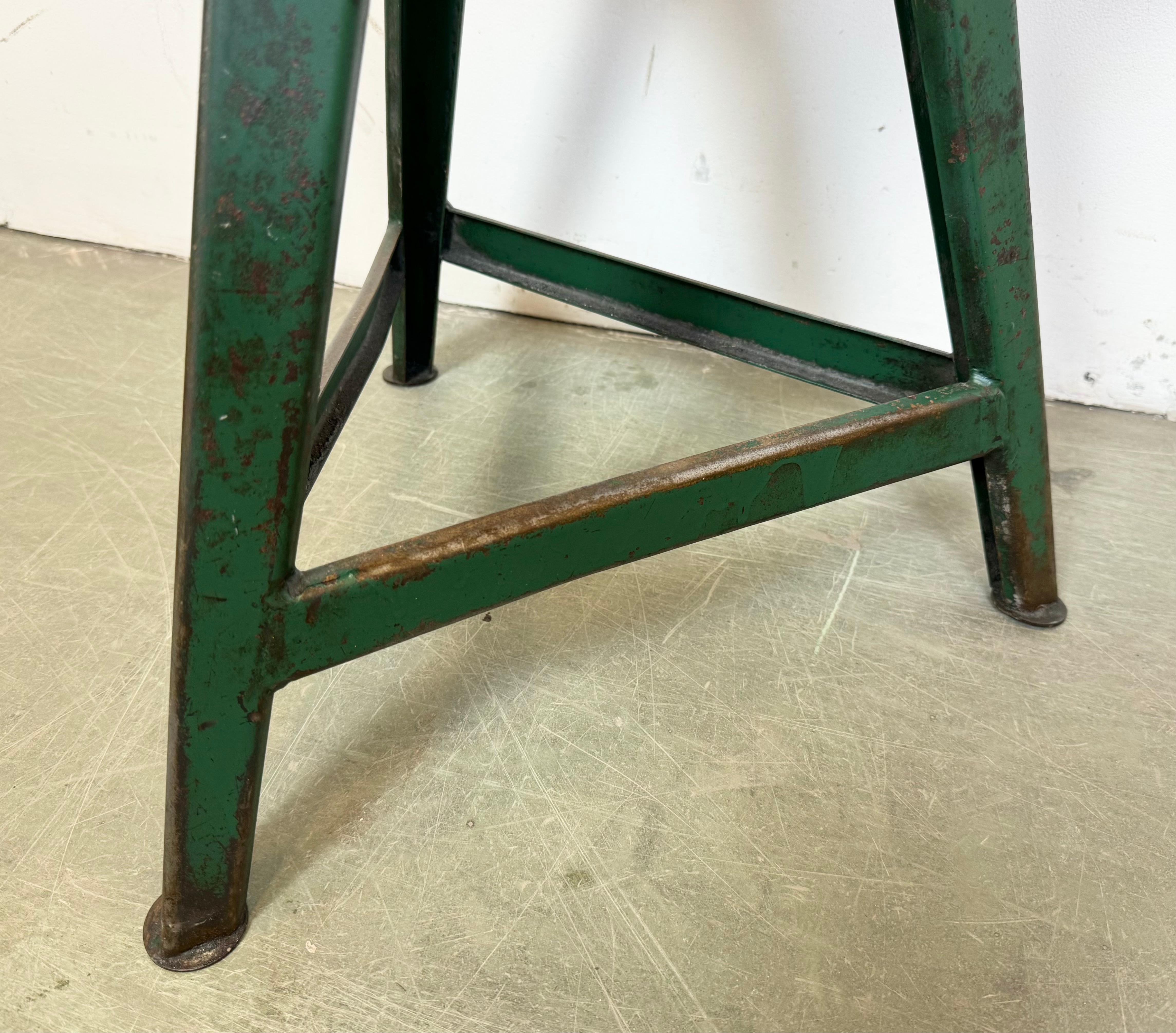 Dark Green Industrial Workshop Stool from Drupol, 1960s For Sale 8