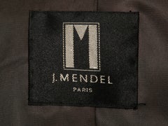 Dark Green J. Mendel Fur-Trimmed Coat Size US S