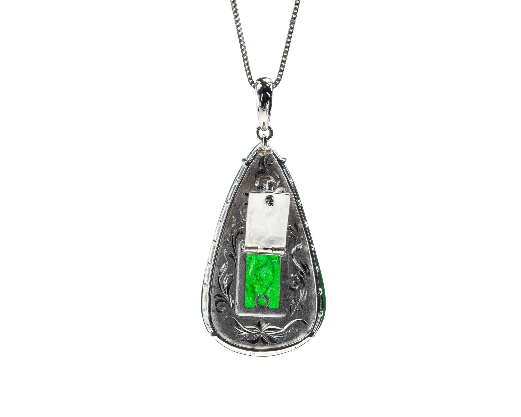 jade lotus pendant