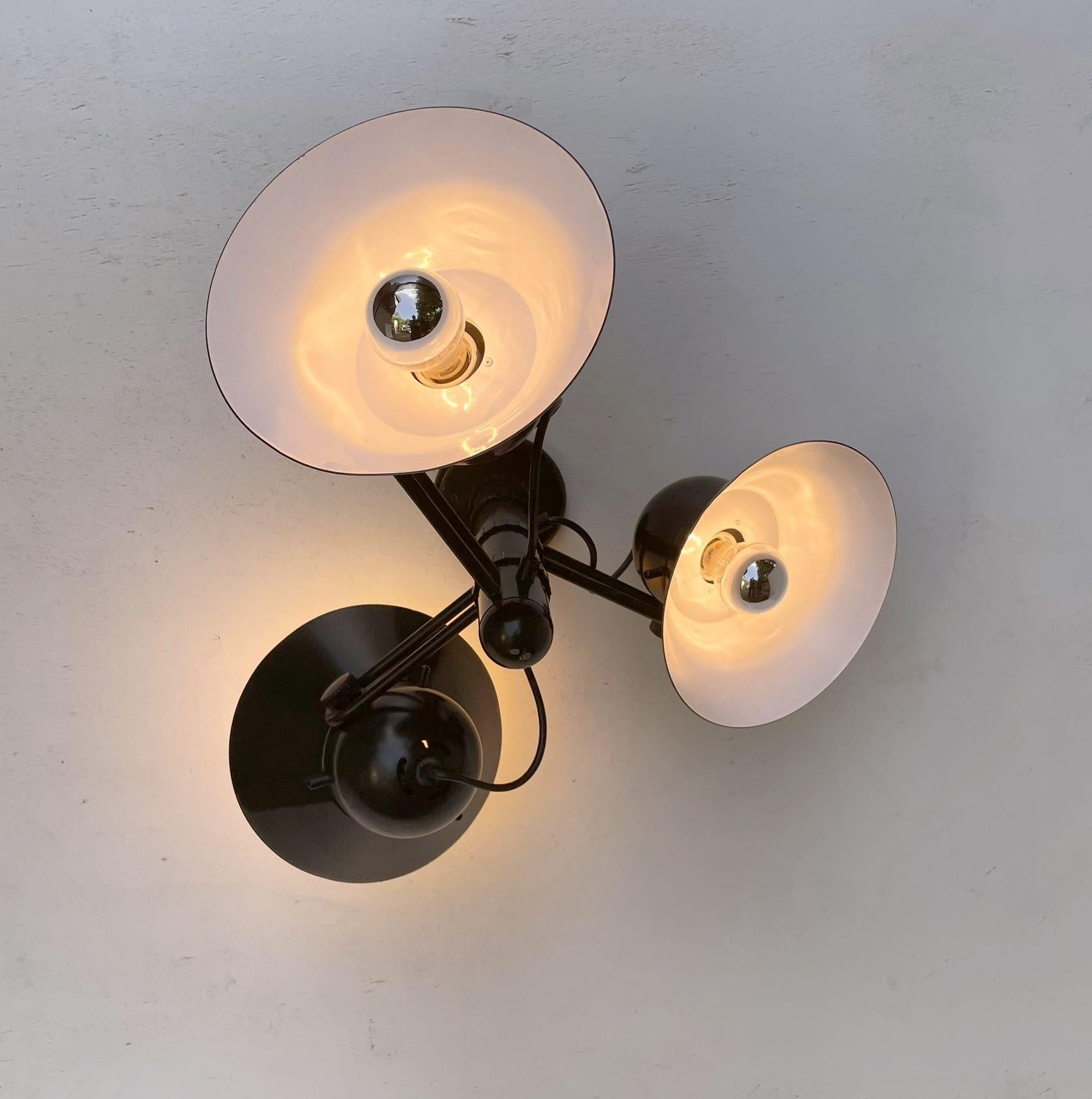 Lampada verde scuro con tre spot di Stilnovo di Gae Aulenti in vendita 4