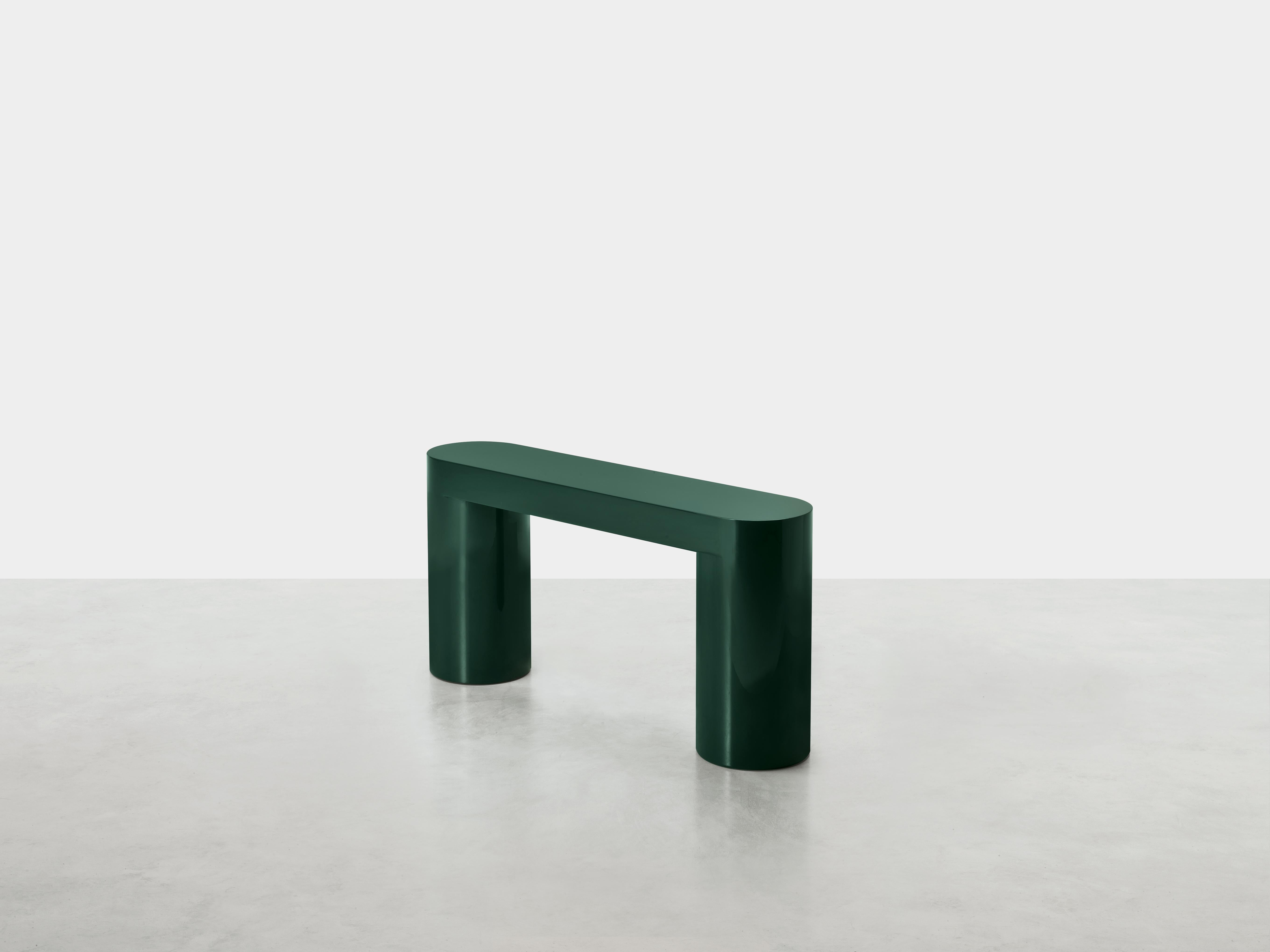 Post-Modern Dark Green Lazy-O Console by Somaschini For Sale
