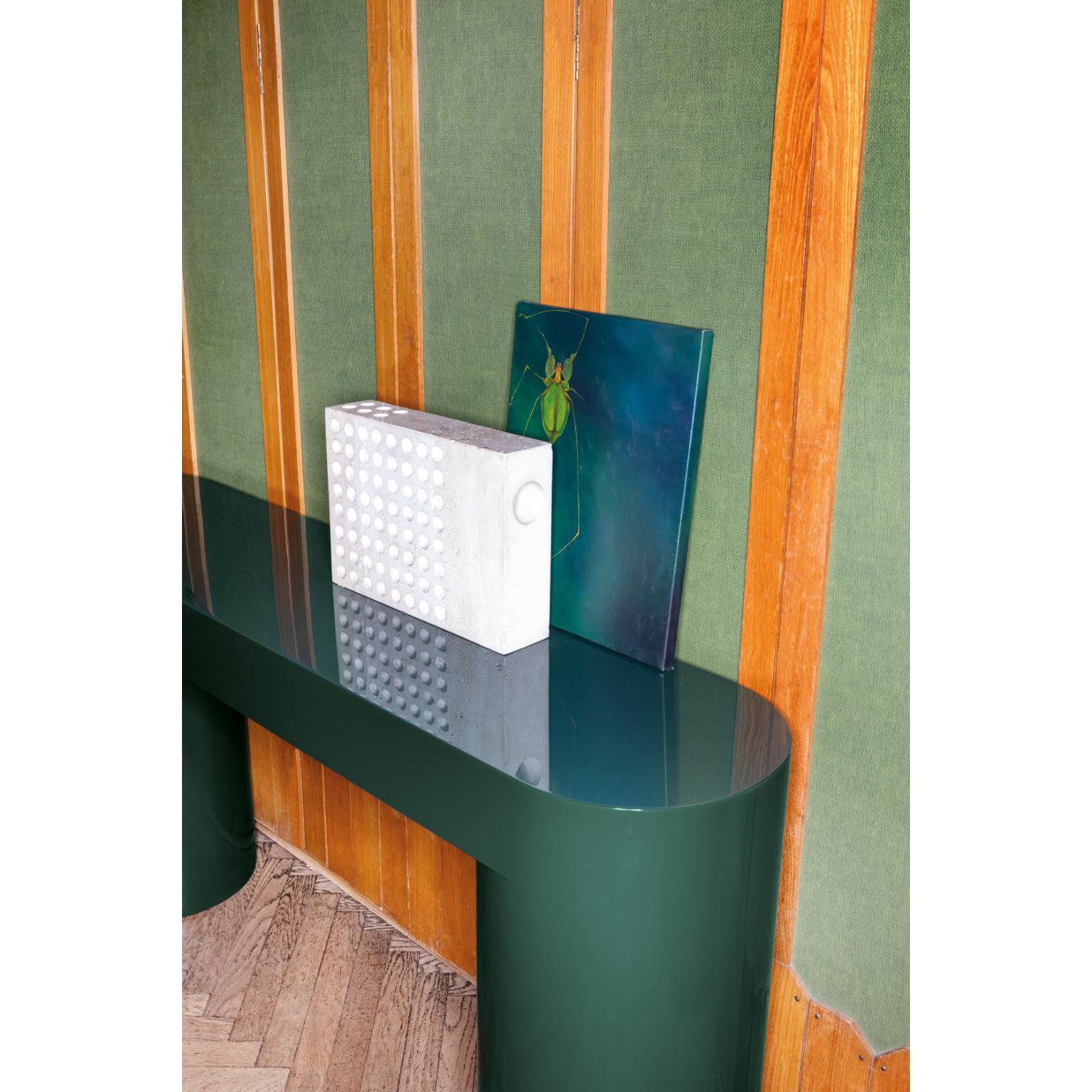 Dark Green Lazy-O Console by Somaschini In New Condition For Sale In Geneve, CH