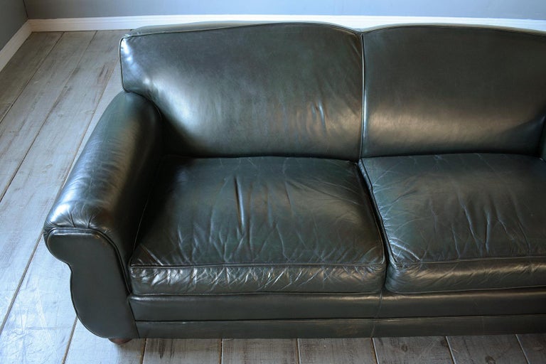 Green Leather Sofa For Sale at 1stDibs green leather couch for sale