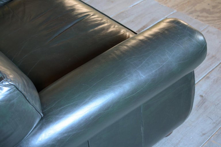 Green Leather Sofa For Sale at 1stDibs green leather couch for sale