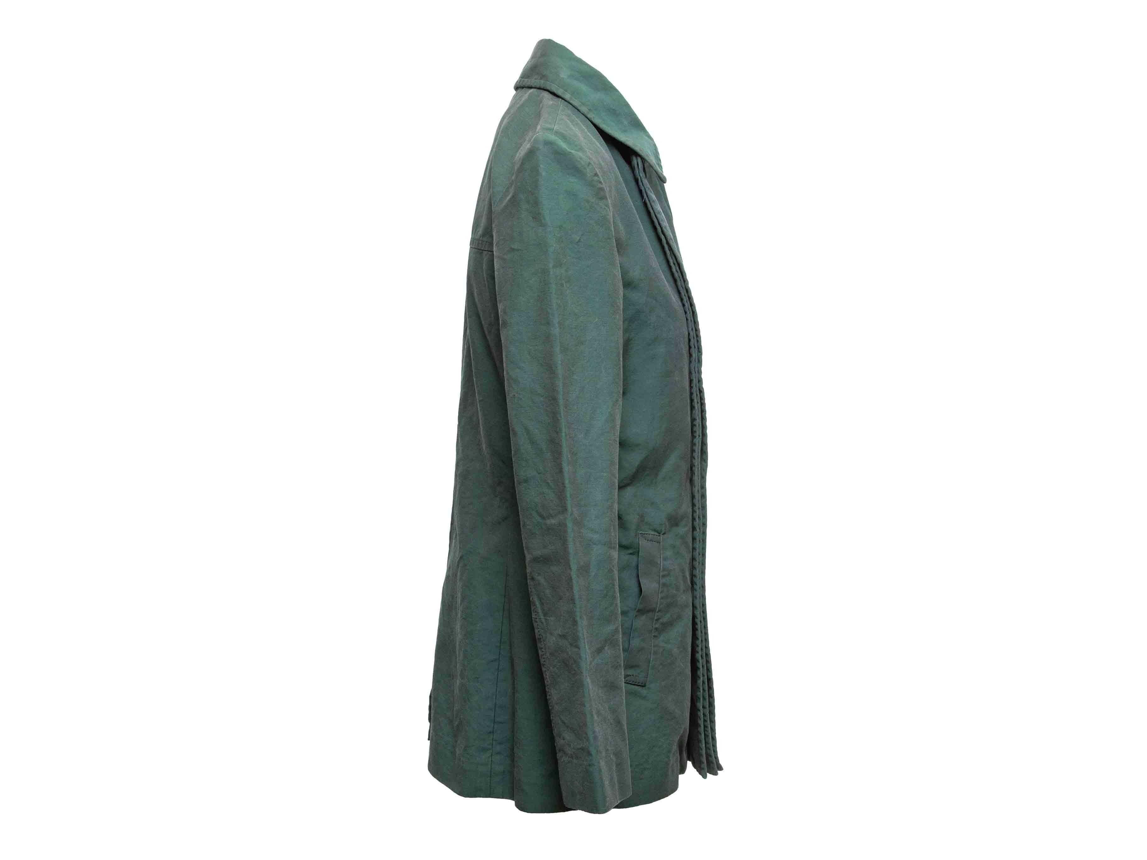 Abrigo verde oscuro Maison Margiela de algodón con doble botonadura Talla IT 42 Negro en venta
