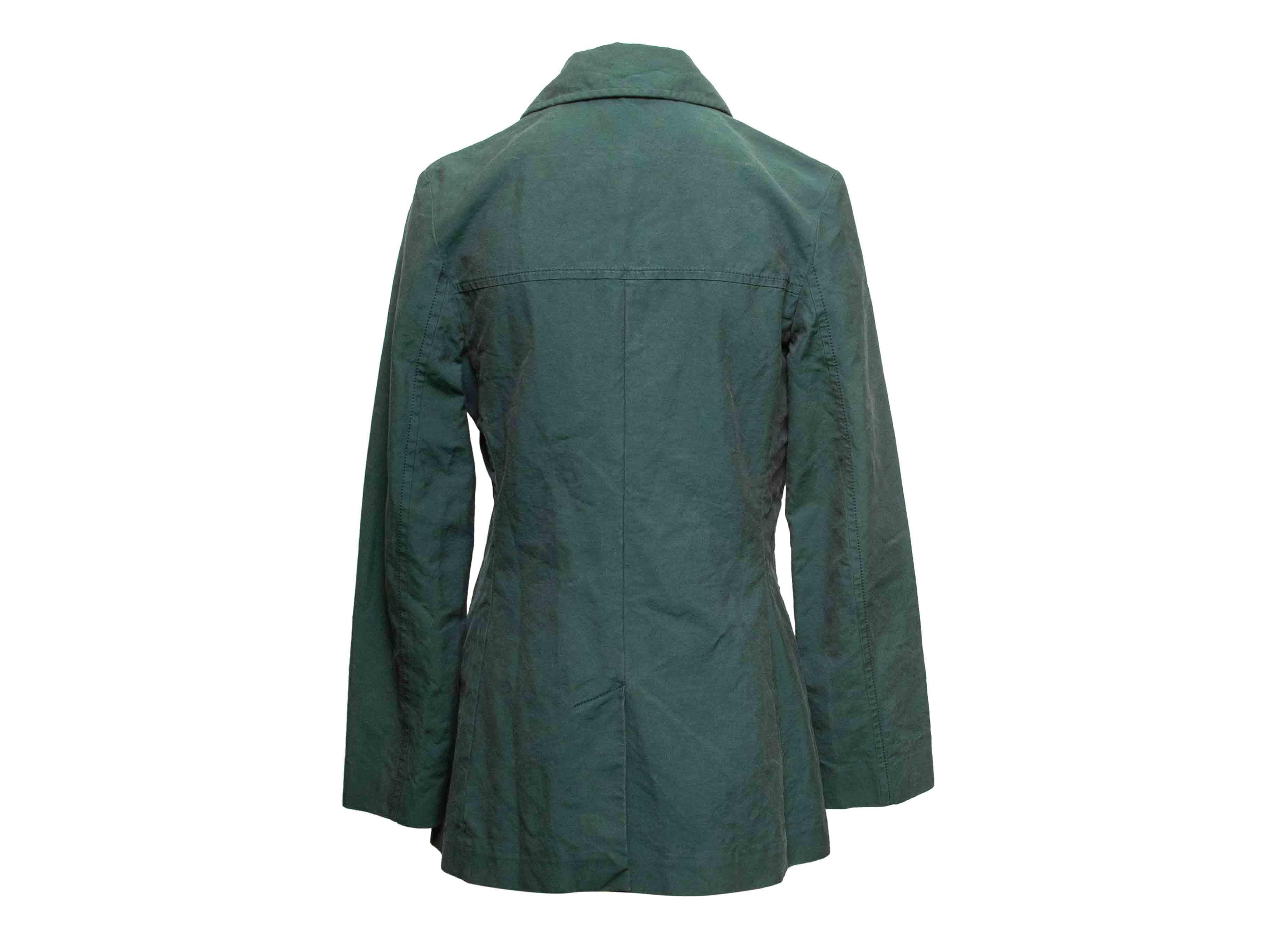 Abrigo verde oscuro Maison Margiela de algodón con doble botonadura Talla IT 42 en Bueno estado para la venta en New York, NY