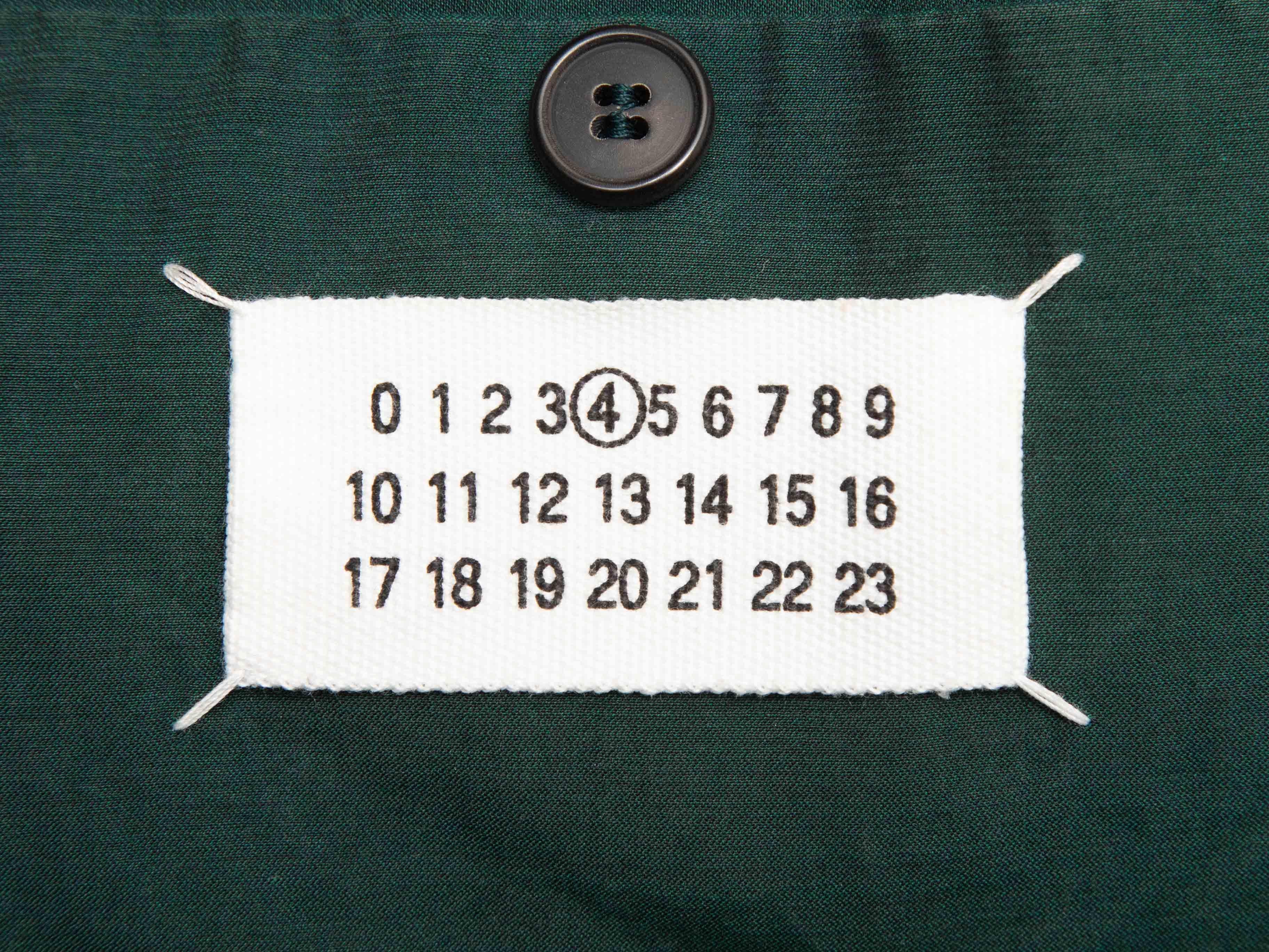 De las mujeres Abrigo verde oscuro Maison Margiela de algodón con doble botonadura Talla IT 42 en venta