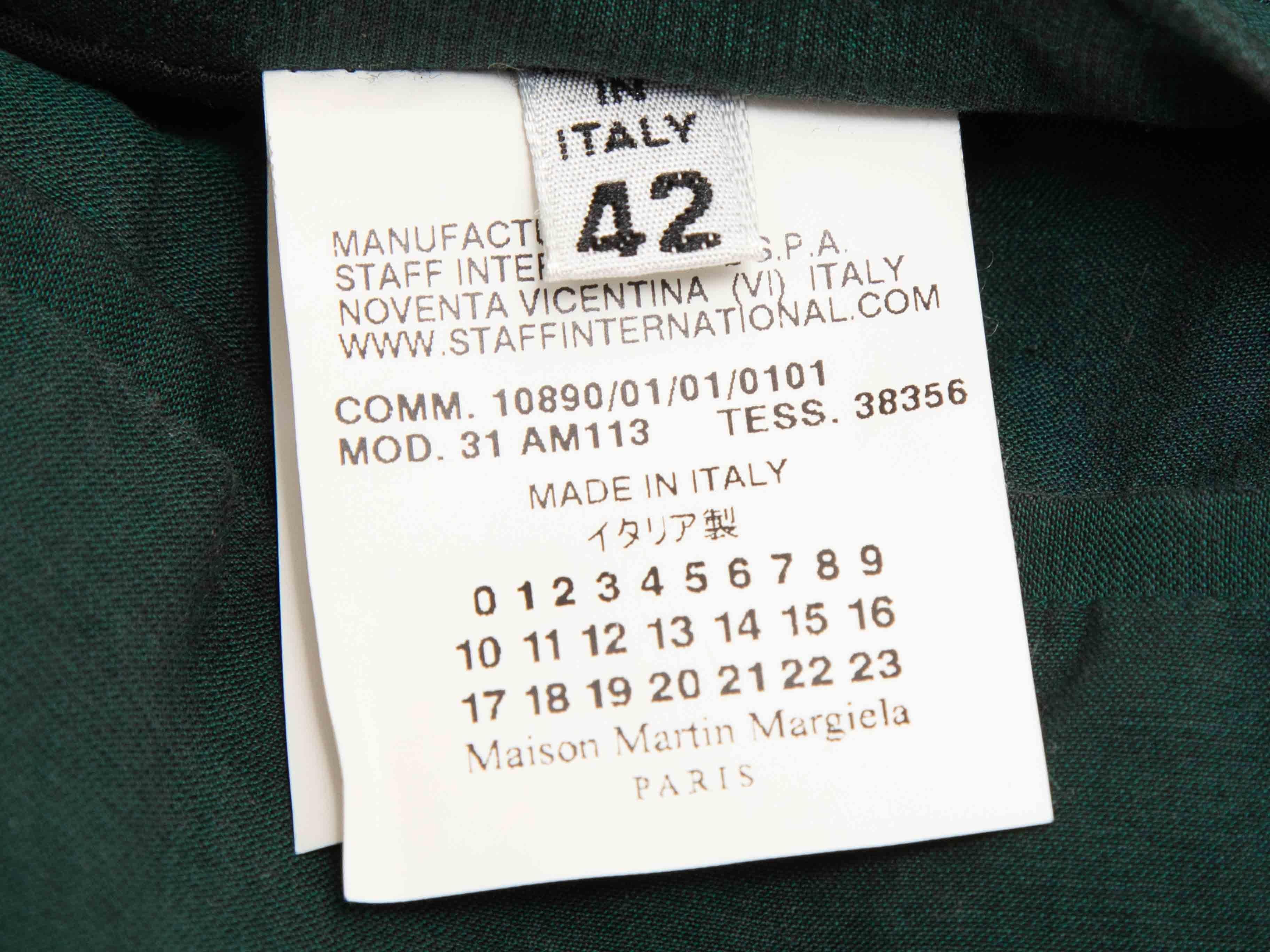 Abrigo verde oscuro Maison Margiela de algodón con doble botonadura Talla IT 42 en venta 1