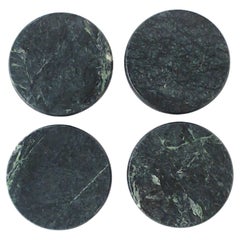 Sottobicchieri in marmo verde scuro