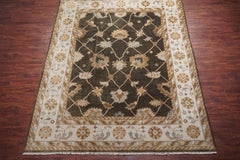 Dark Green Oushak Area Rug
