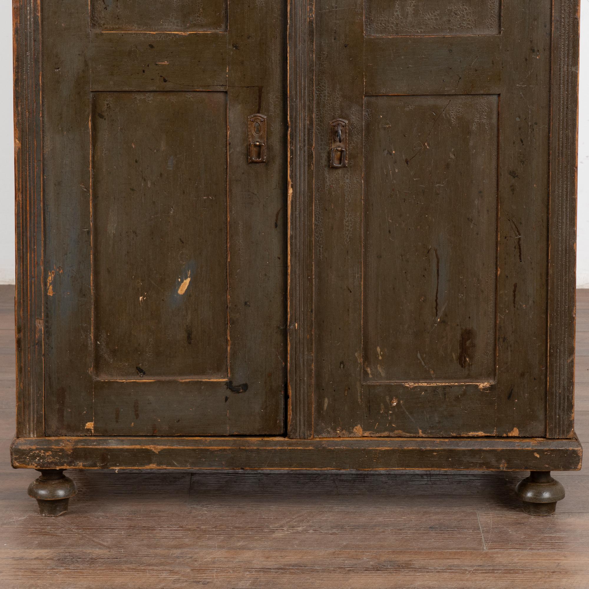 Dark Green Painted Pine Podium Host Stand with Storage, Hungary circa 1880 4