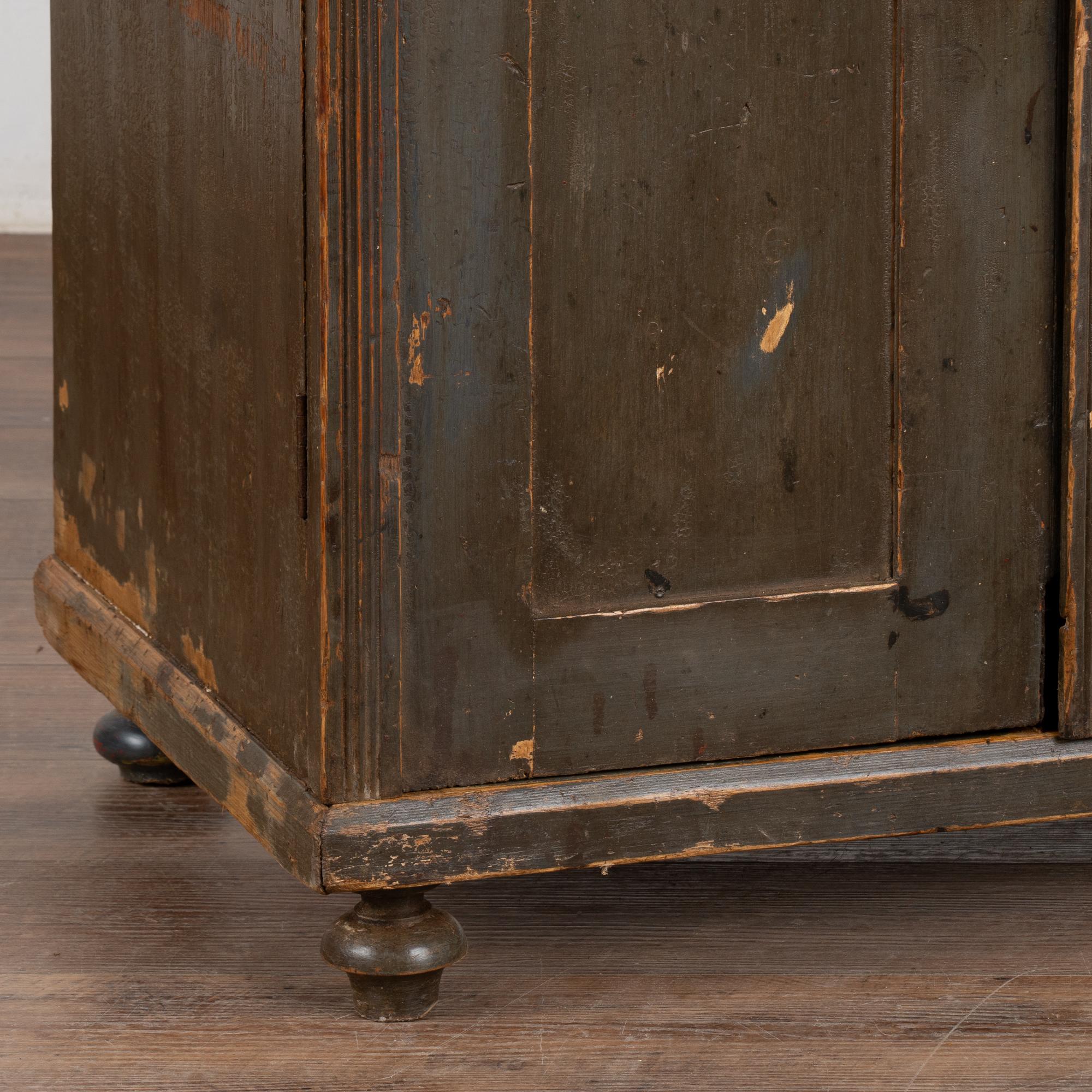 Dark Green Painted Pine Podium Host Stand with Storage, Hungary circa 1880 5