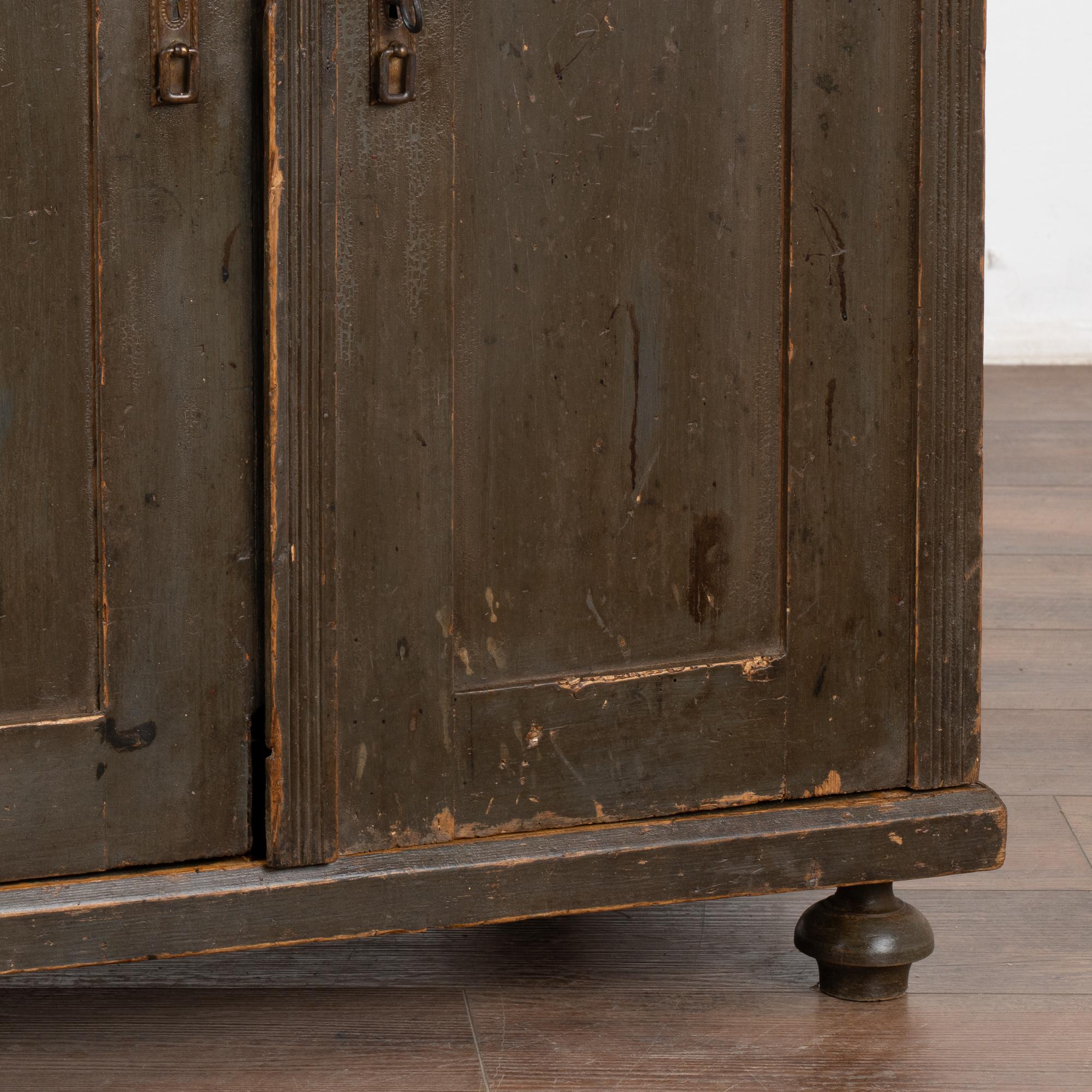 Dark Green Painted Pine Podium Host Stand with Storage, Hungary circa 1880 6