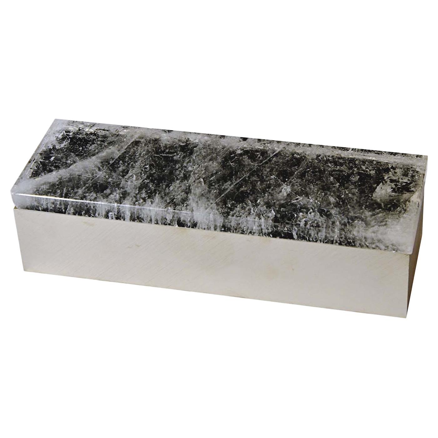 Dunkelgrüne Quarz-Messing-Box