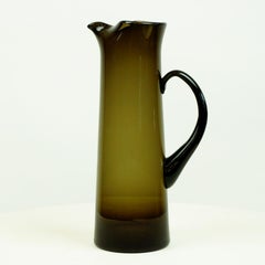 Pichet en verre scandinave moderne vert foncé de Per Lutken pour Holmegaard