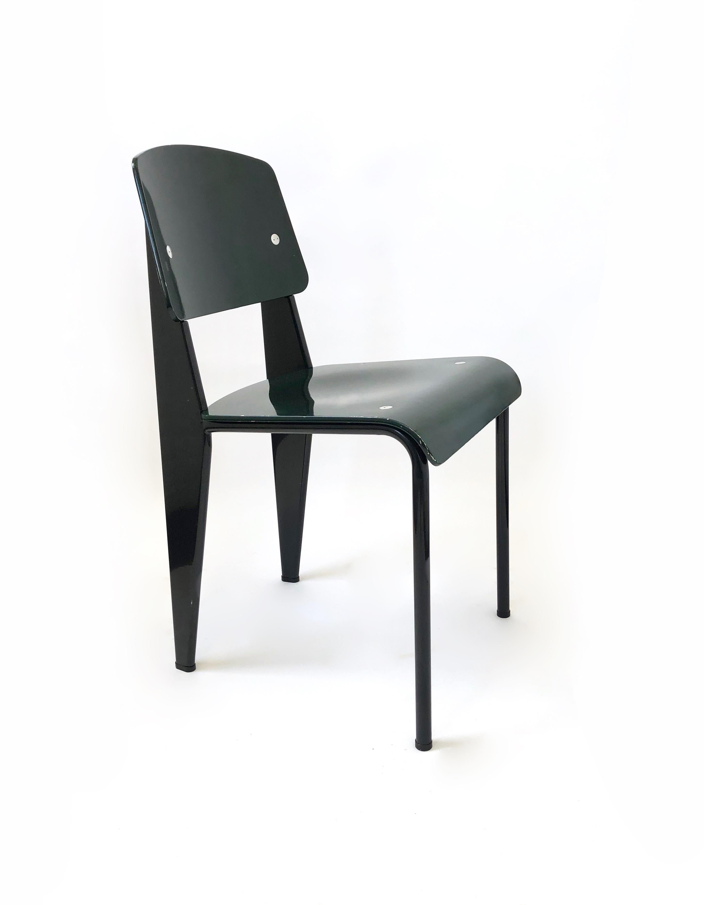Dark Green Standard Chair by Jean Prouvé, Vitra Edition, 2002 5